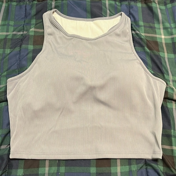 NEW High Neck Workout Yoga Cami Tank Crop Top Racerback Longline Sports Bra - Picture 1 of 3